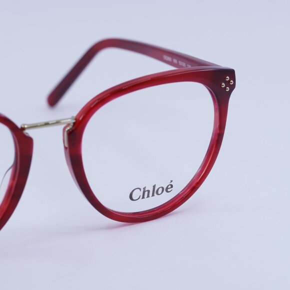 🕶️ New Chloe CE2690 606 Eyeglasses - Burgundy Frame 53mm - Picture 4 of 9